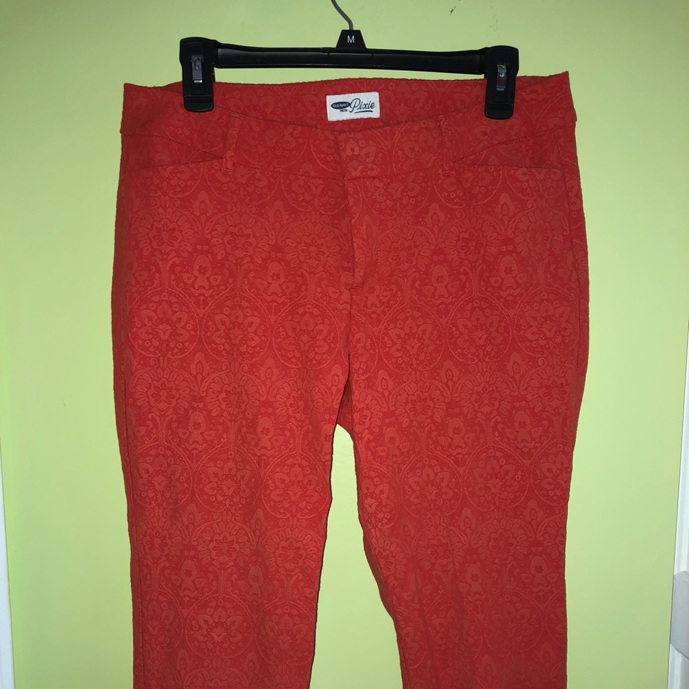 Old Navy Pixie Orange Cropped Pants